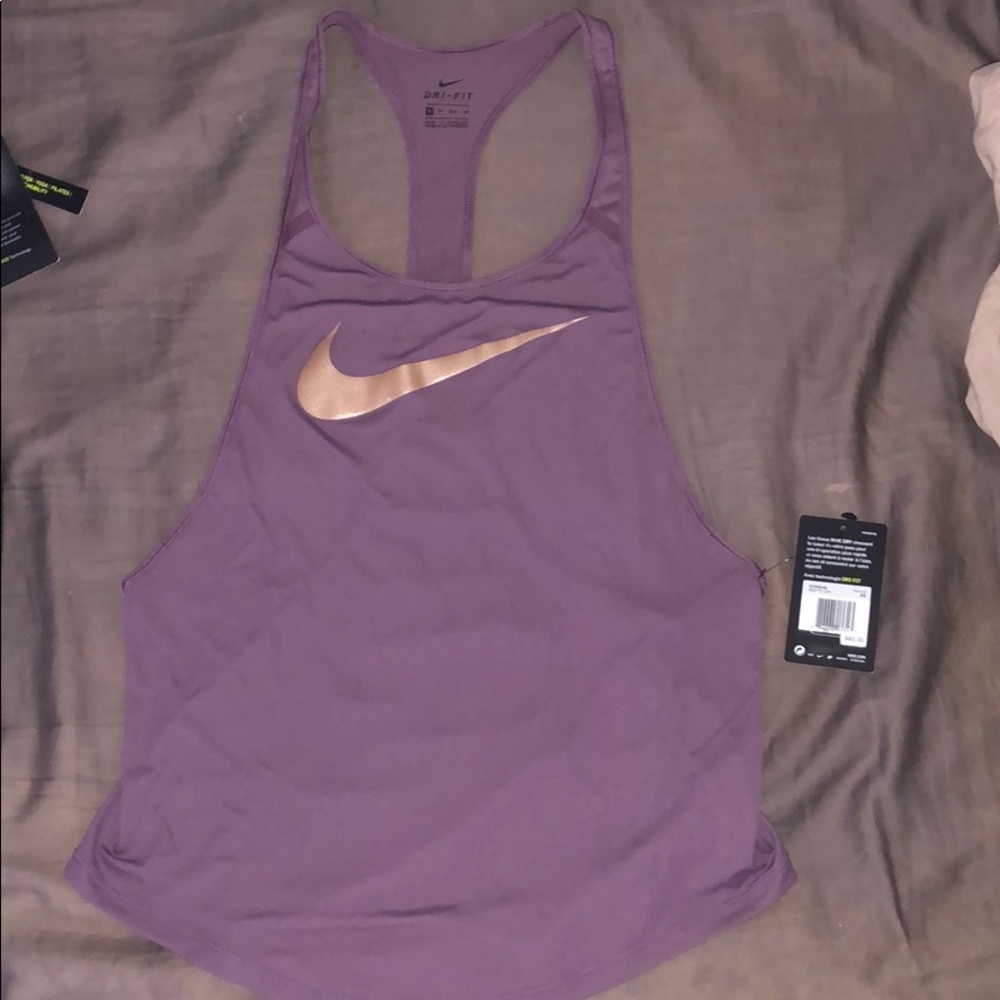 NEW with tag Mauve Nike drop arm hole dry fit tank